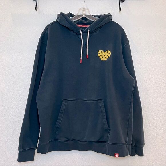 Chick-Fil-A “I Heart Waffle Fries” Embroidered Unisex Hoodie in Navy size XL - Picture 2 of 13